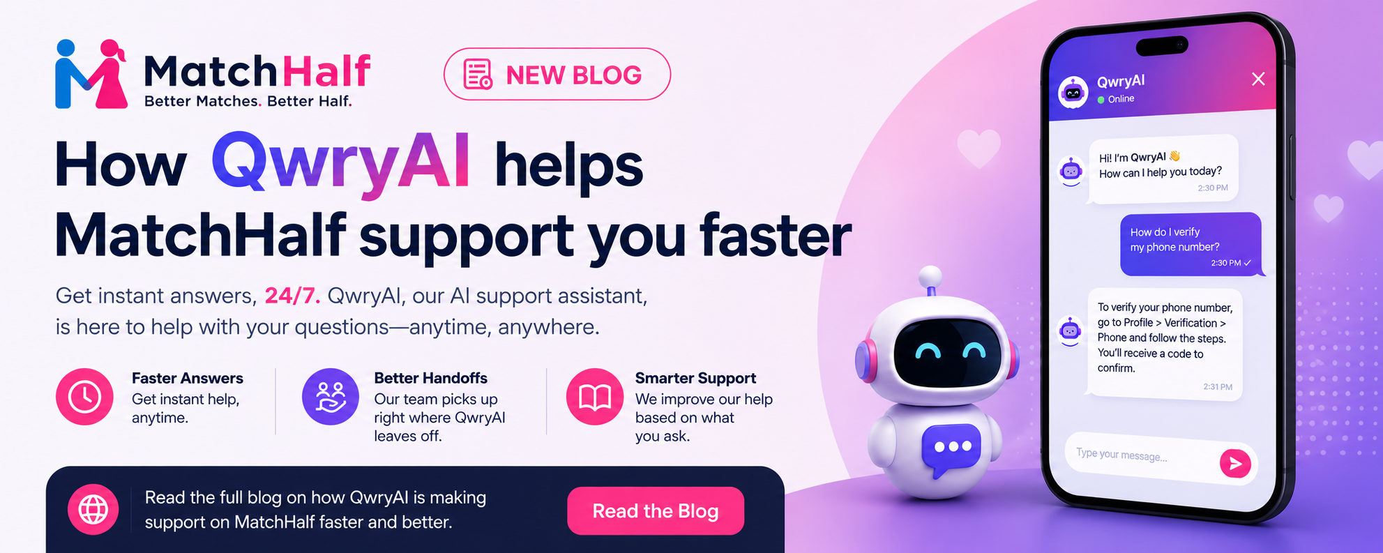 How QwryAI helps MatchHalf support you faster